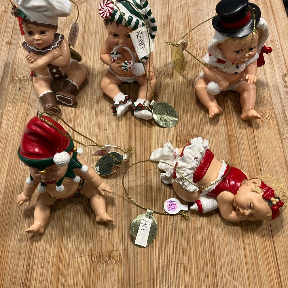 Bradford Exchange Set of Christmas Baby Figurines